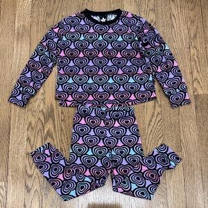 Pixielane Colorful Heart Pattern Pajama Set 3T LIKE NEW
